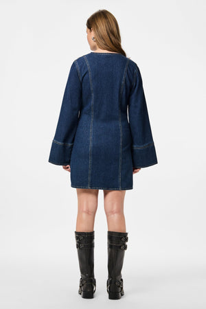 Flora Denimklänning - Dark Blue Denim