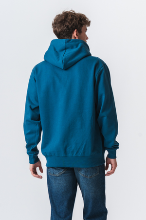 Basic Hoodie - Petroleumblå