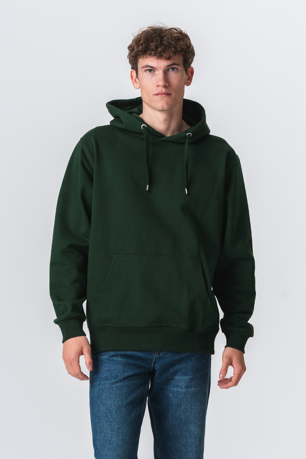 Basic Hoodie - Flaskgrön