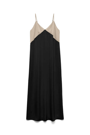 Joy Singlet Ankelklänning - Cement Black Contrast