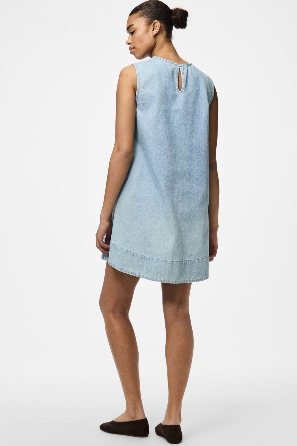 Flora Mini Denimklänning - Light Blue Denim