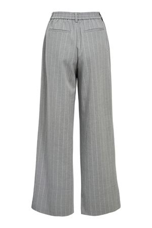 Lisa Wide Pant AOP - Mellangrå Melange