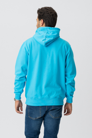 Basic Hoodie - Turkosblå