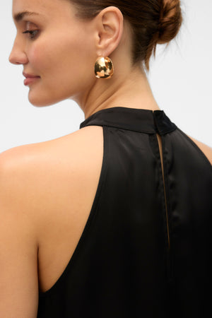 Elena Halterneck Kort Klänning - Svart