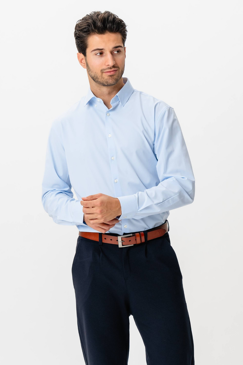 Den Originala Premium Performance Skjortan - Ljusblå