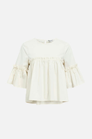 Hope Neck Top - Vit Sand