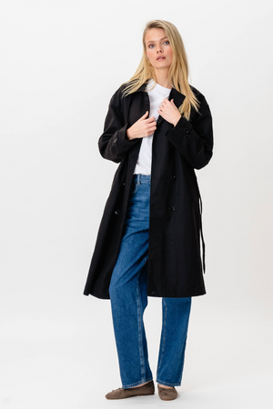 Linea trenchcoat - Svart