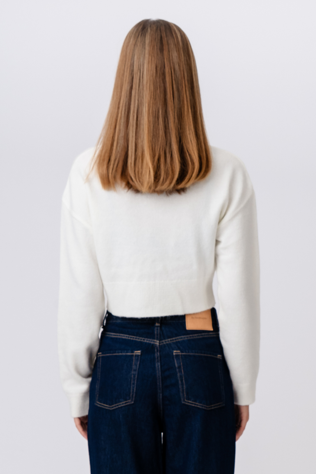 Kenya Kort Stickad Tröja - Vit