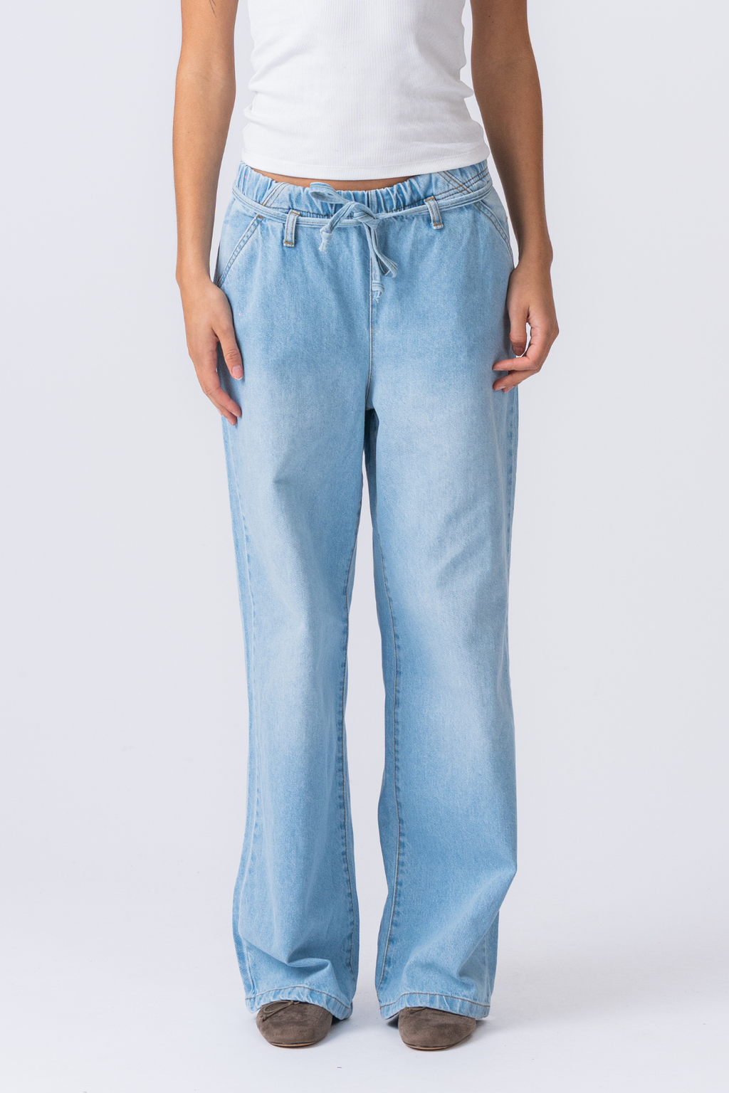 Nicole Baggy Jeans - Ljusblå