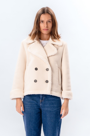 Shearling Kort Jacka - Krita