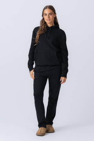 Essential Hoodie Sweatset för Kvinna - Svart