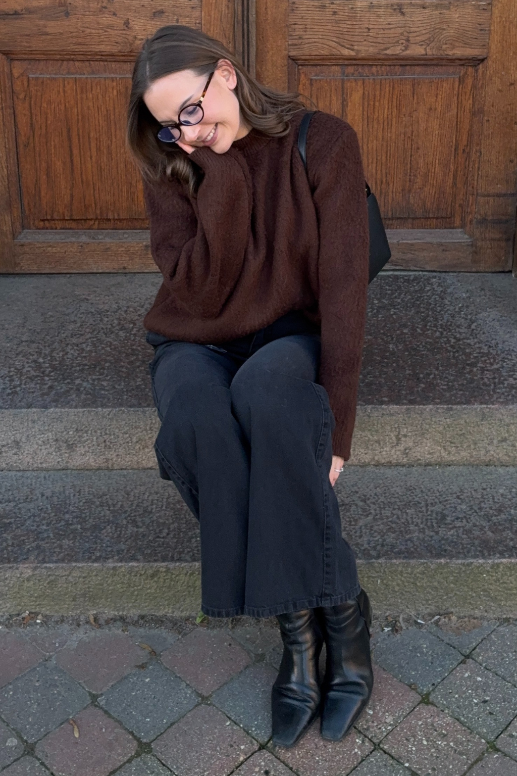 Hazel Stickad Tröja - Brun