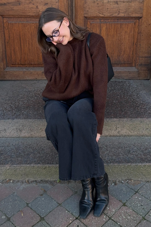 Hazel Stickad Tröja - Brun