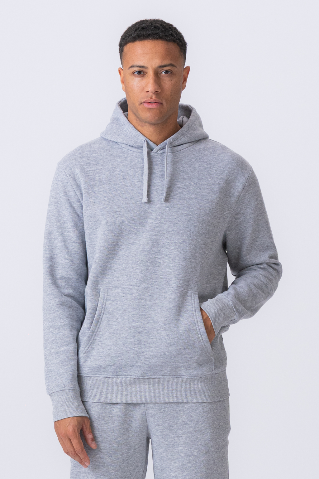 Essential Hoodie - Gråmelerad