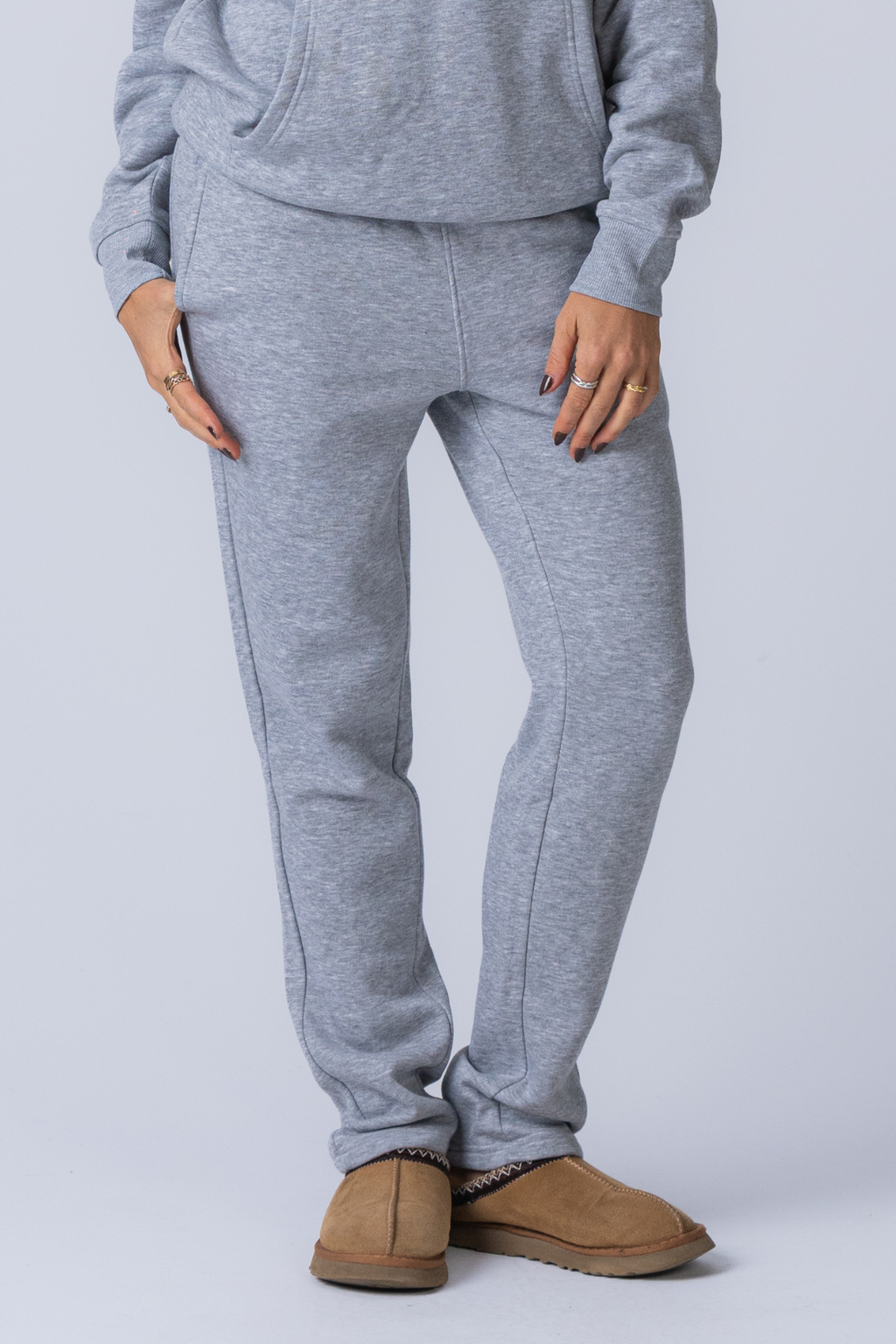 Essentiella Sweatpants - Gråmelange