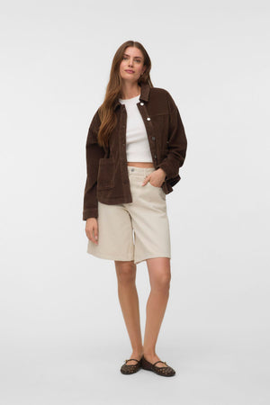 Jamie Corduroy Shacket - Chocolate