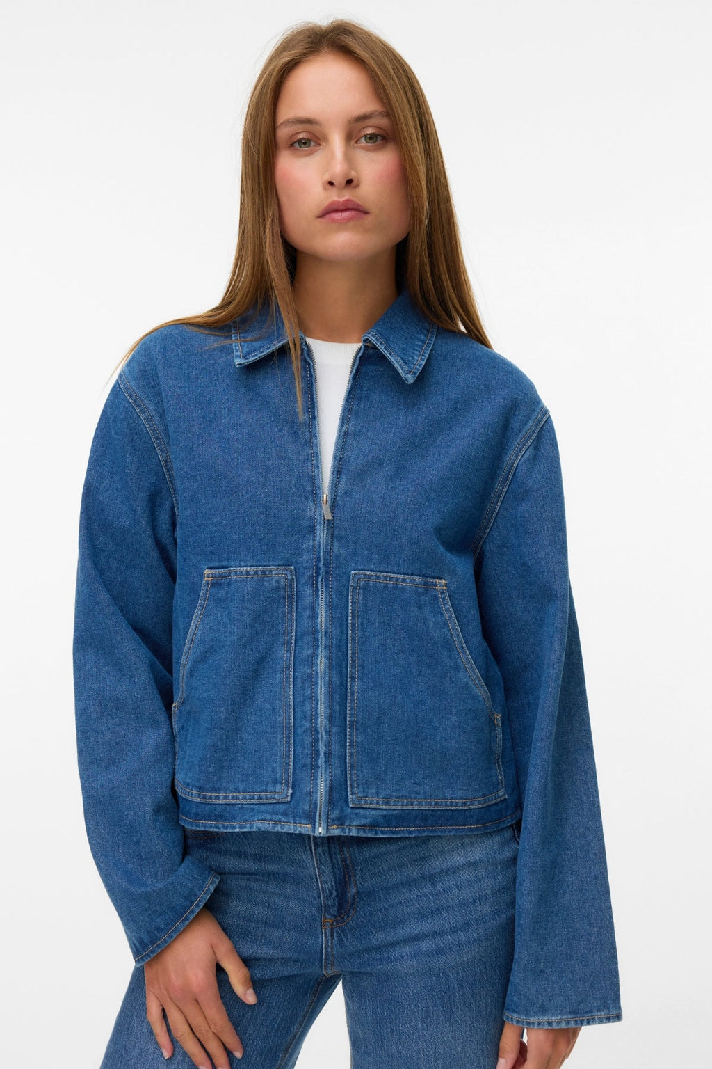 Aura Jeansjacka - Medium Blue Denim