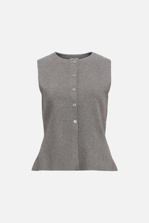 Reynard Stickad Väst - Medium Grey Melange
