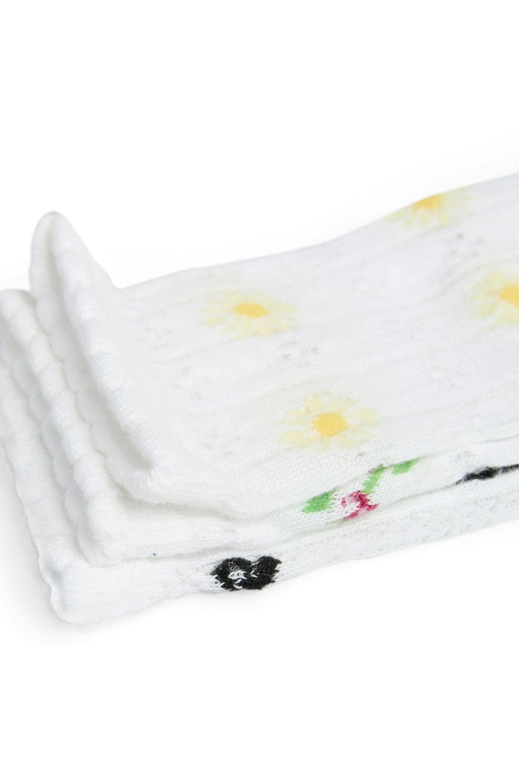 Bella Pointelle Strumpor 3-pack - Cloud Dancer