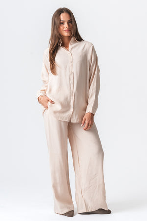Mia Byxor + Mia Skjorta - Beige – Paketerbjudanden