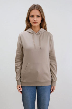 Boyfriend Sweat Hoodie - Mörkbeige