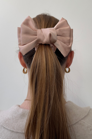 Double Bow Scrunchie - Rosé