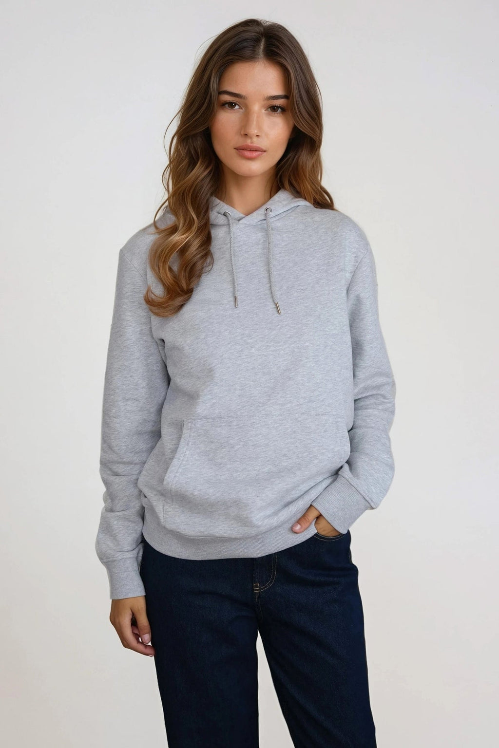 Sweatshirt Hoodie - Askgrå