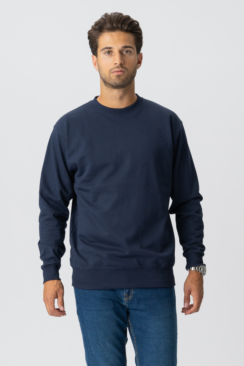 Basic Crewneck - Marinblå