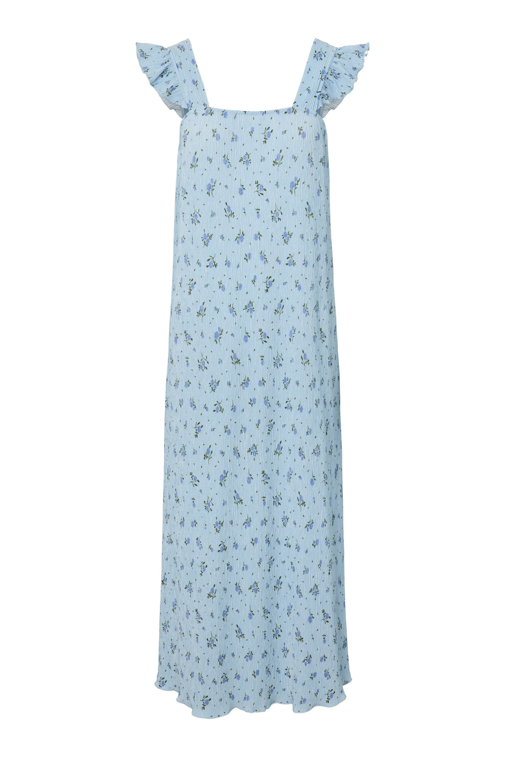 Flora Bandklänning med Volang - Cashmere Blue