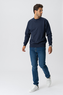 Basic Crewneck - Marinblå