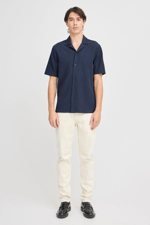 Stickad Skjorta - Navy