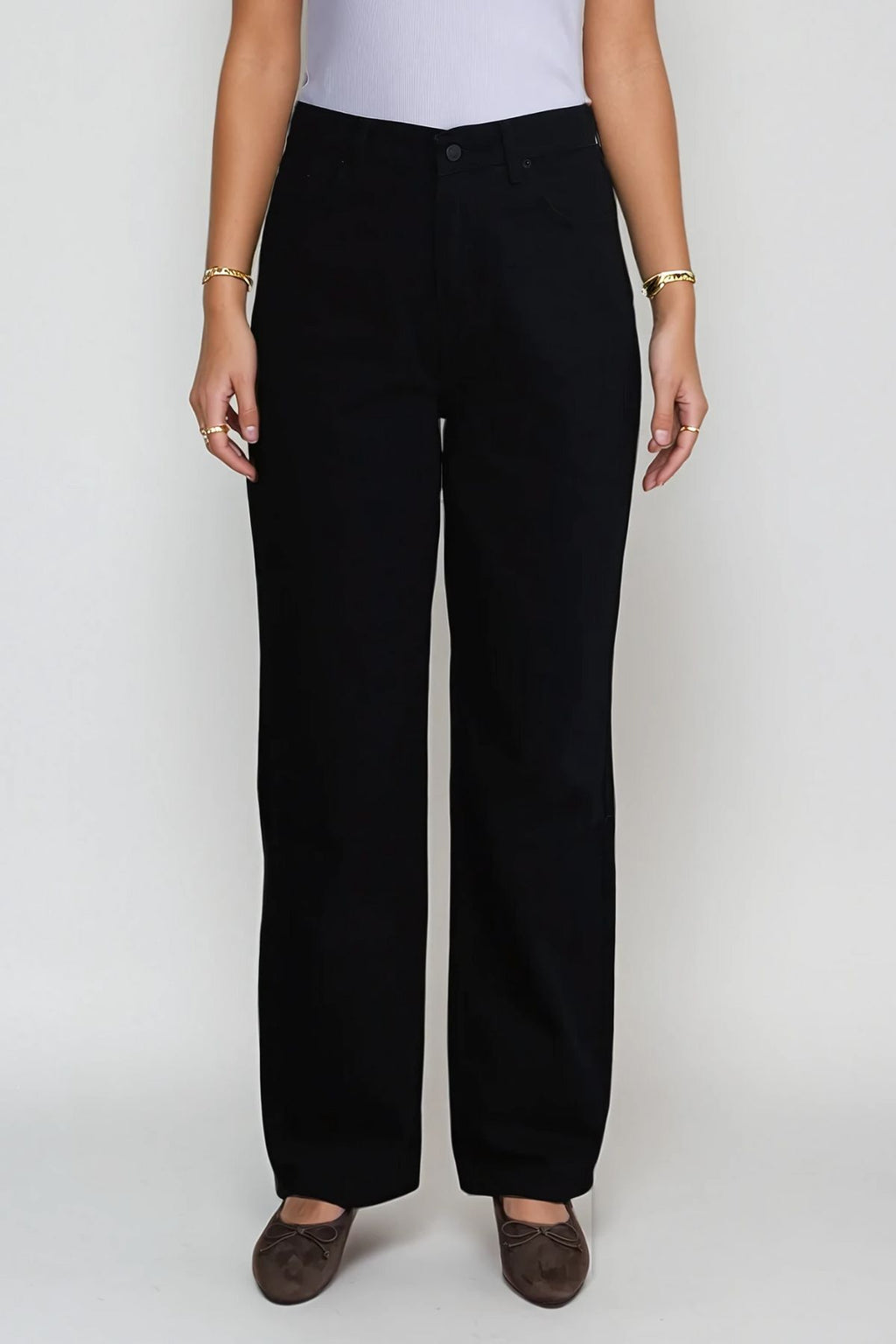 Nora Regular Jeans - Tvättad Svart