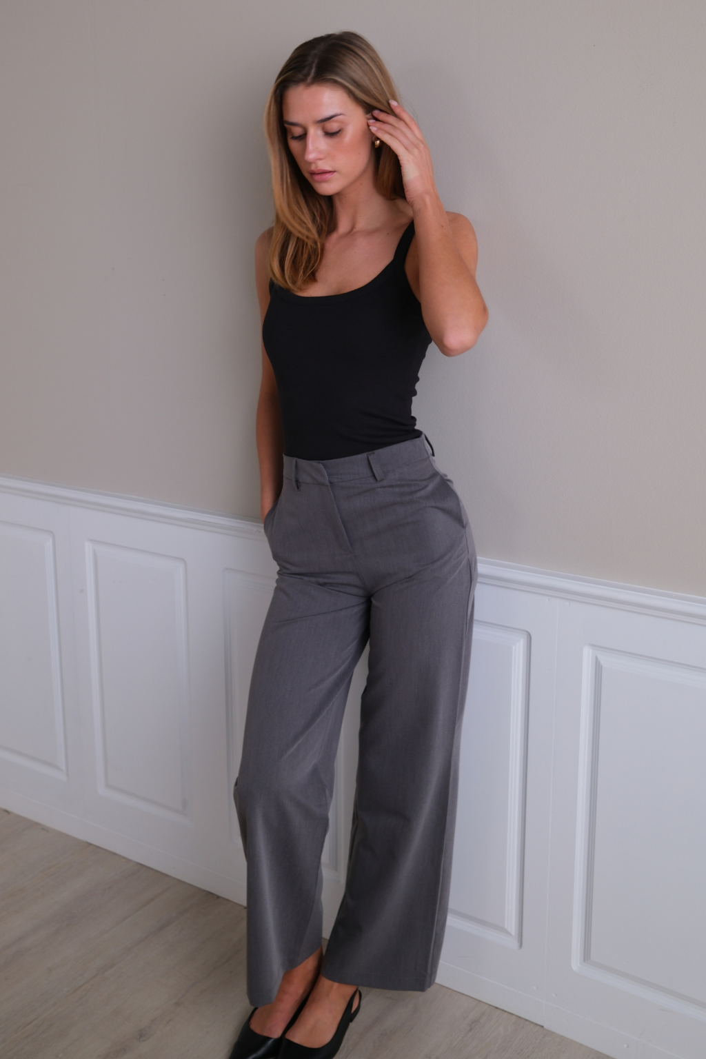 Rosalie Wide Pants - Grå