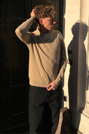 Pullover Half Zip - Sand
