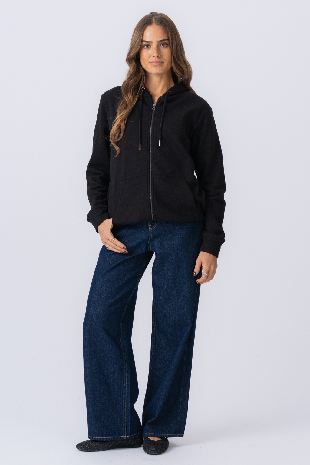 Zip Hoodie - Svart