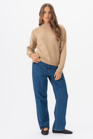 Hazel Stickad Tröja - Beige