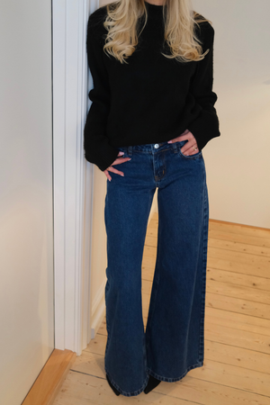 Bianca Lågmidjade Jeans - Mellanblå