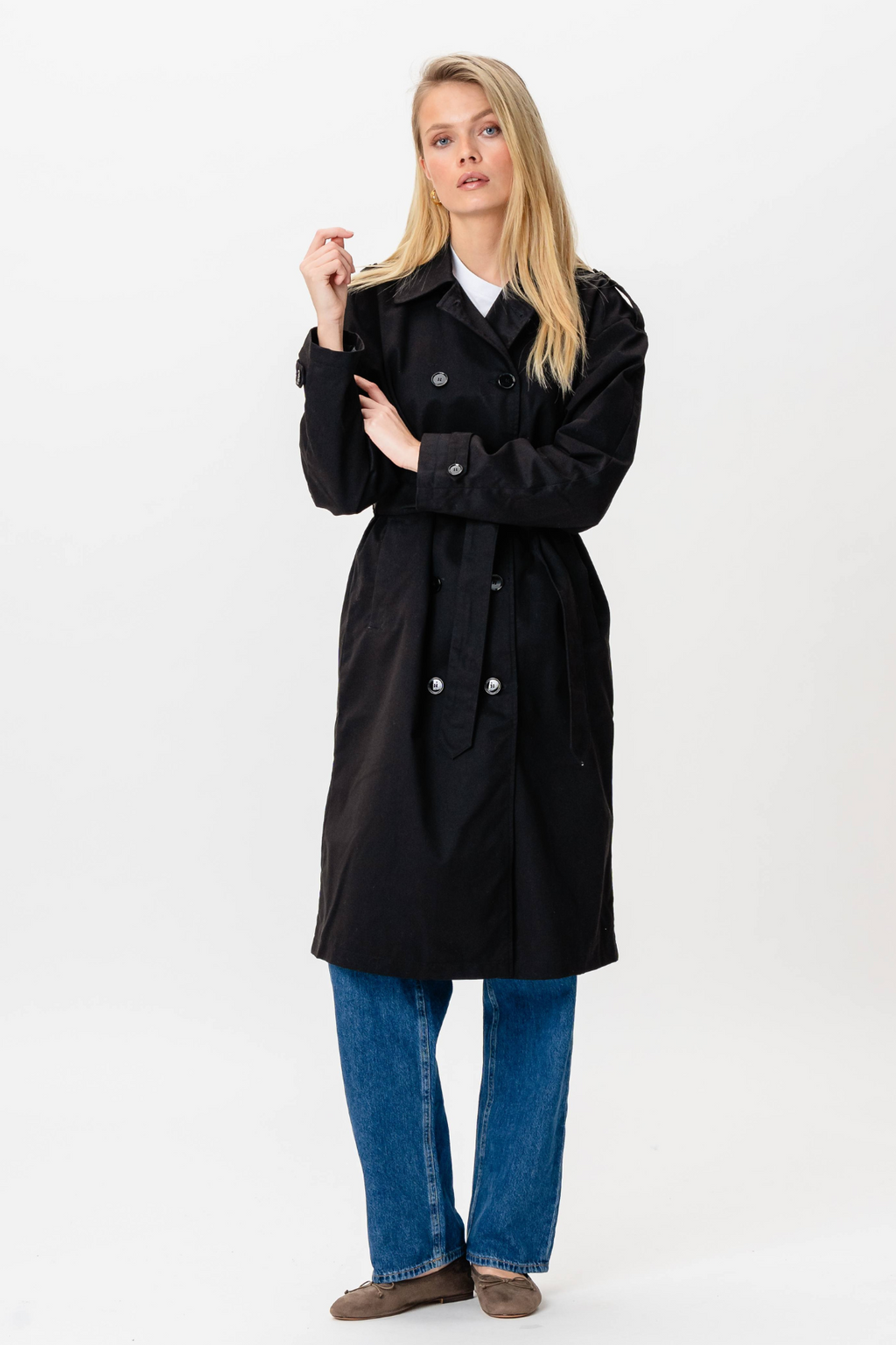 Linea trenchcoat - Svart