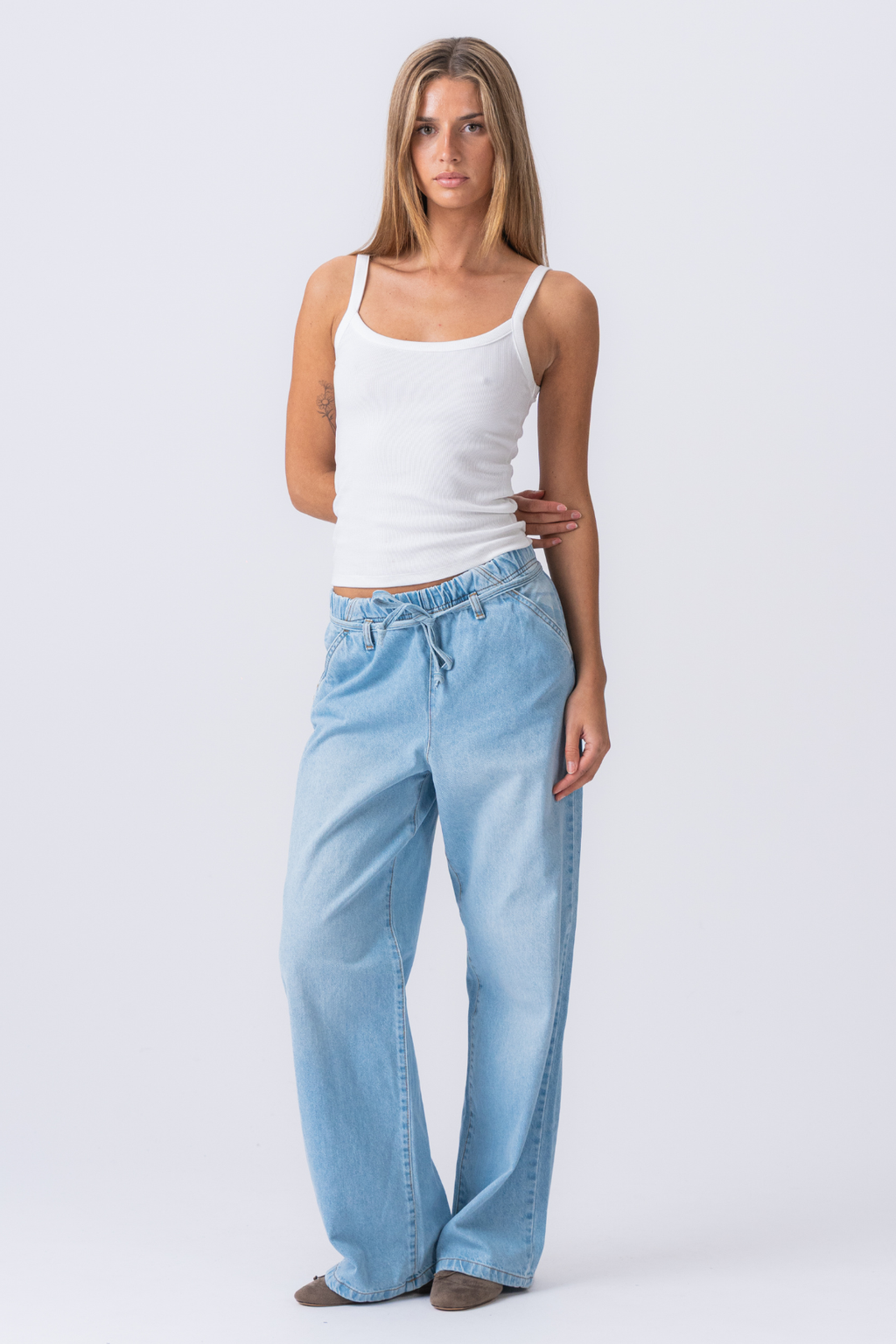 Nicole Baggy Jeans - Ljusblå