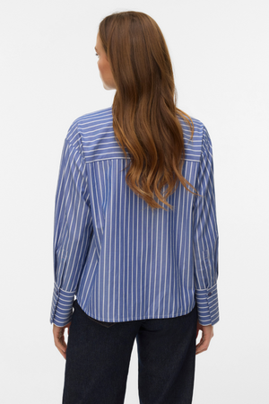 Islunn Skjorta med Rosett - Mörk Denim Snow White
