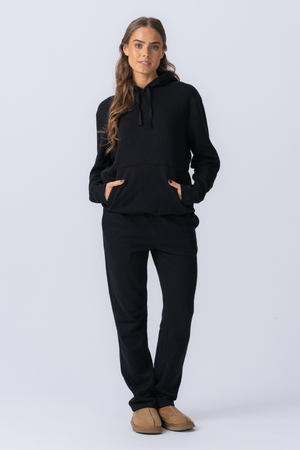 Essential Hoodie Sweatset för Kvinna - Svart