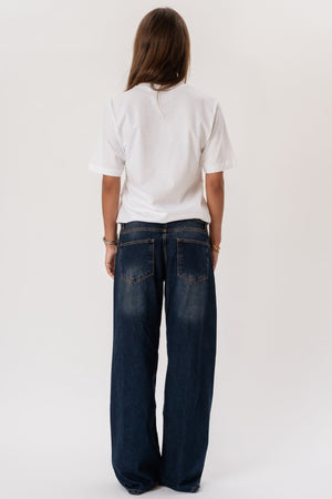Serena Baggy Jeans - Mörkblå