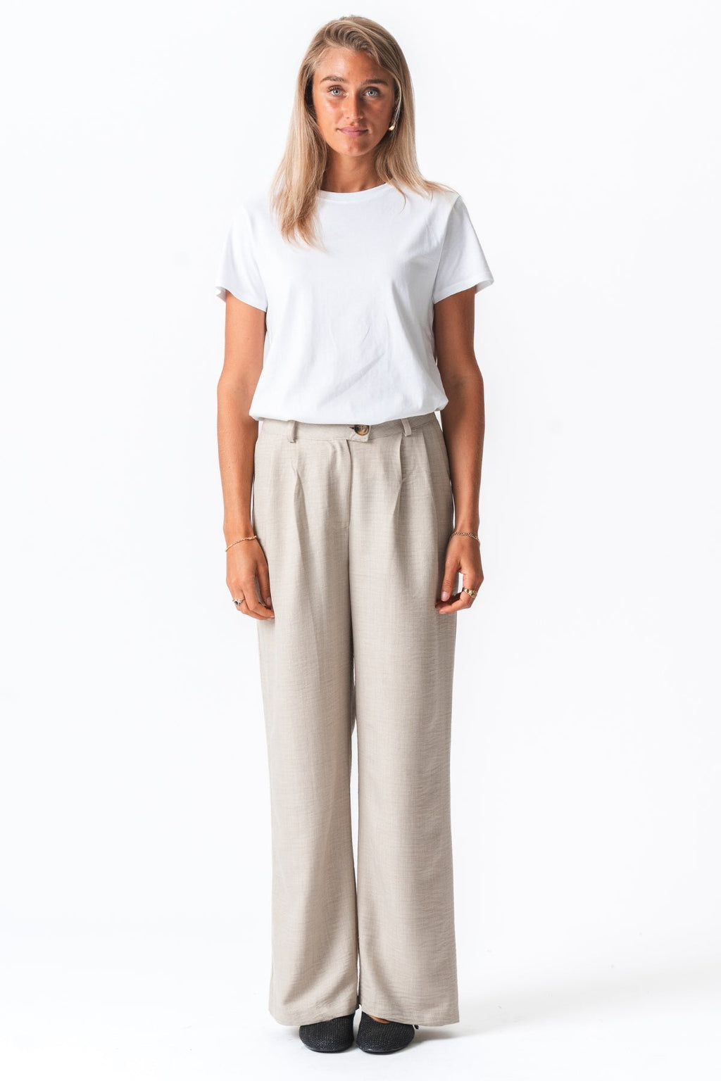 Emma Pants Loose - Beige