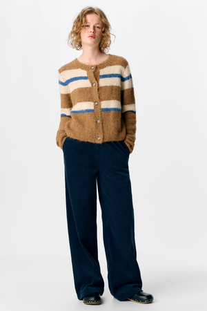 Galia Stickad Cardigan - Tannin Melange