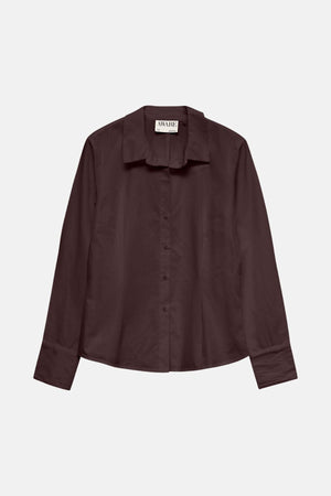 Ums V-ringad Tröja - Chocolate Plum