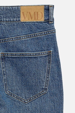 Tessa Breda Fickor Jeans - Medium Blå Denim