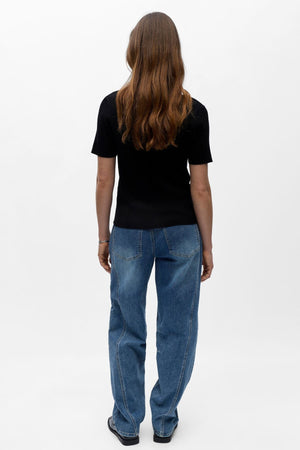 Kelly Re V-ringad Cardigan - Svart