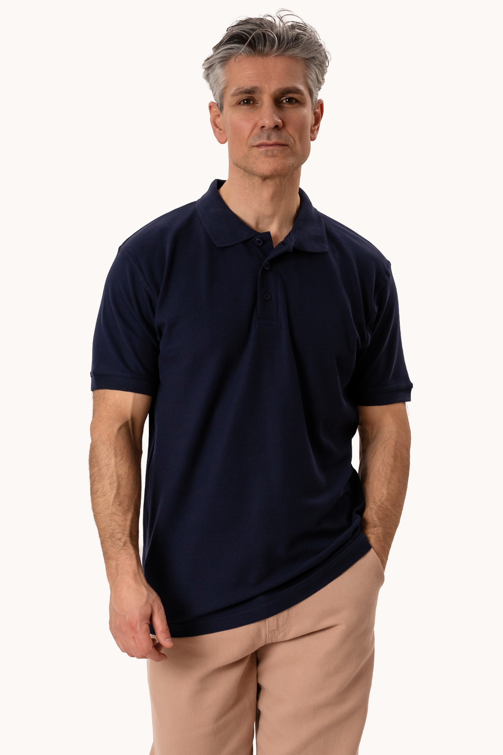 Basic Polo - Marinblå
