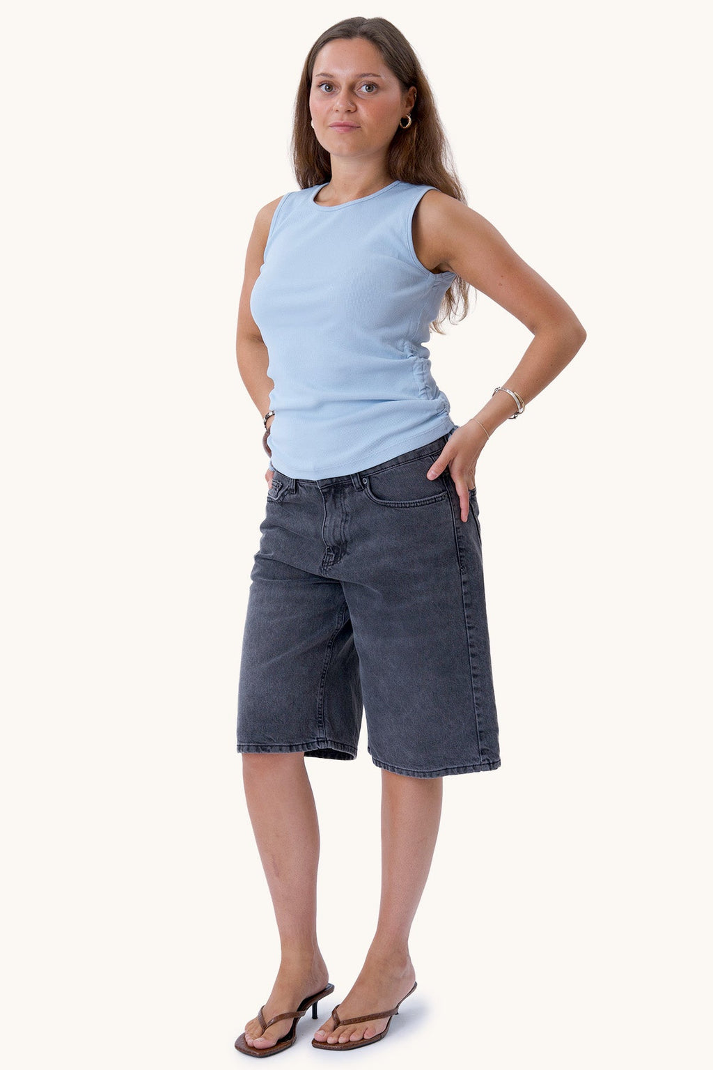 Kennedy O-Neck Top - Cashmere Blue