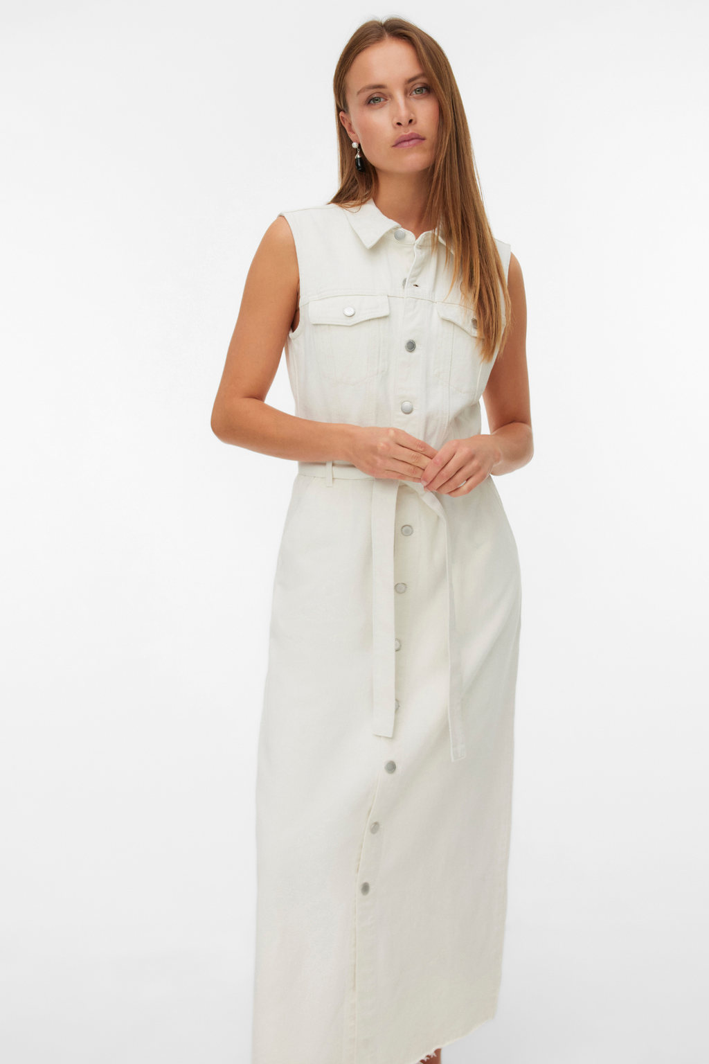 Molly Ank Denimklänning - Ecru